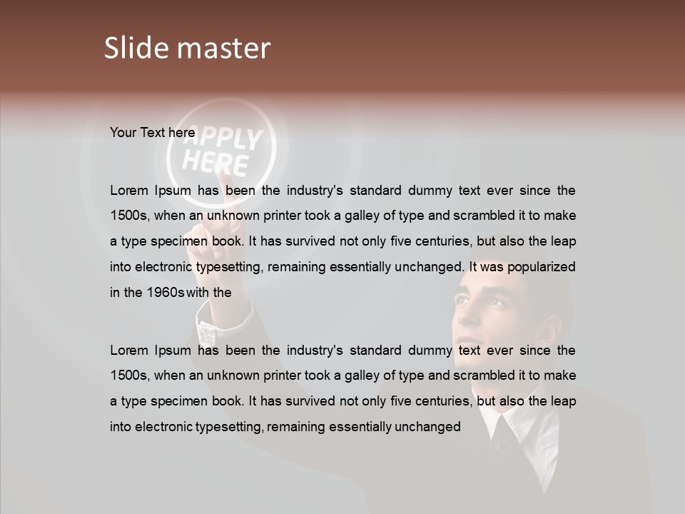 Economics Computer Hand PowerPoint Template