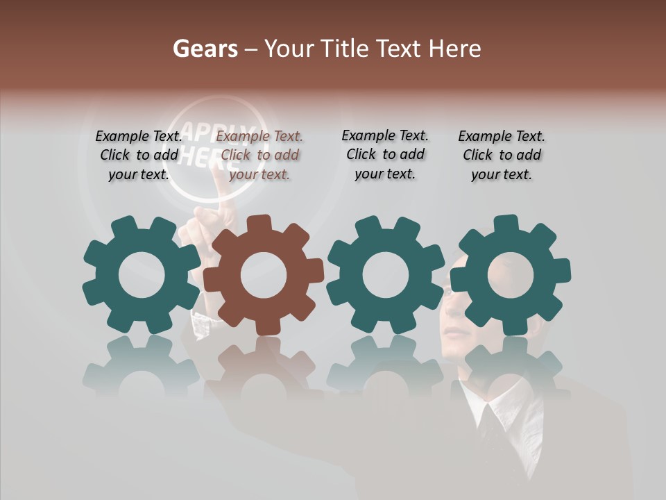 Economics Computer Hand PowerPoint Template