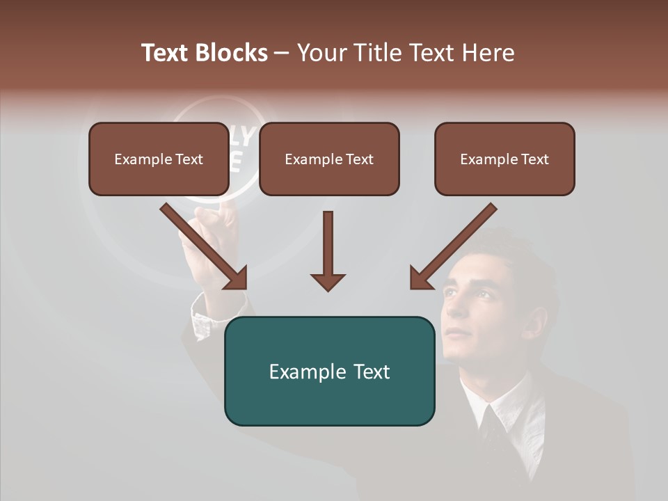 Economics Computer Hand PowerPoint Template