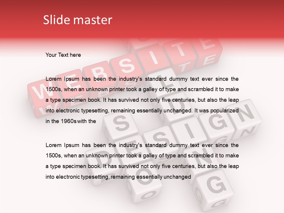 Internet Letter Seo PowerPoint Template