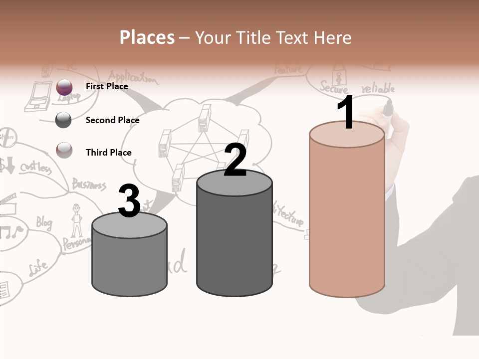 Planning Notebook Businessman PowerPoint Template