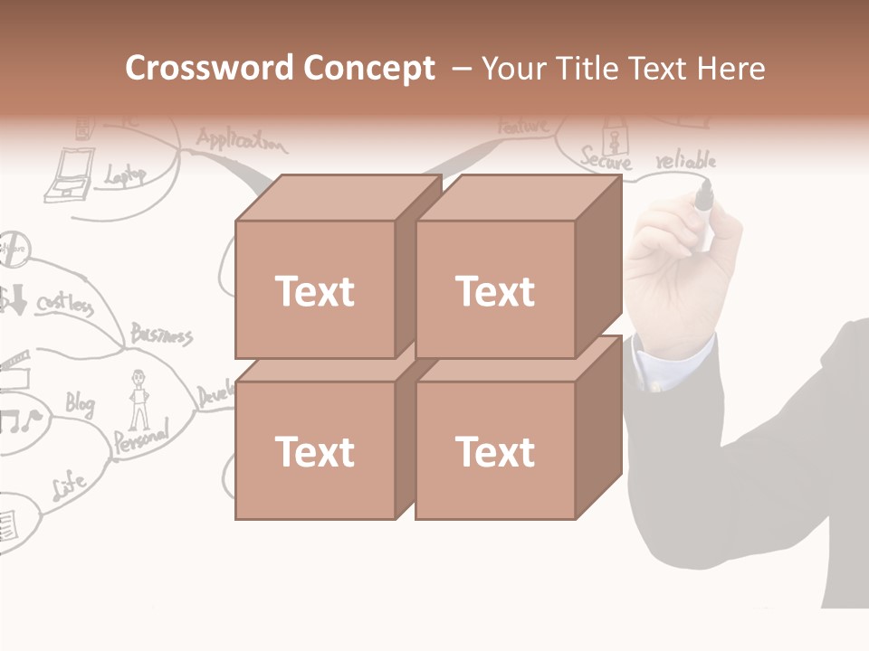 Planning Notebook Businessman PowerPoint Template