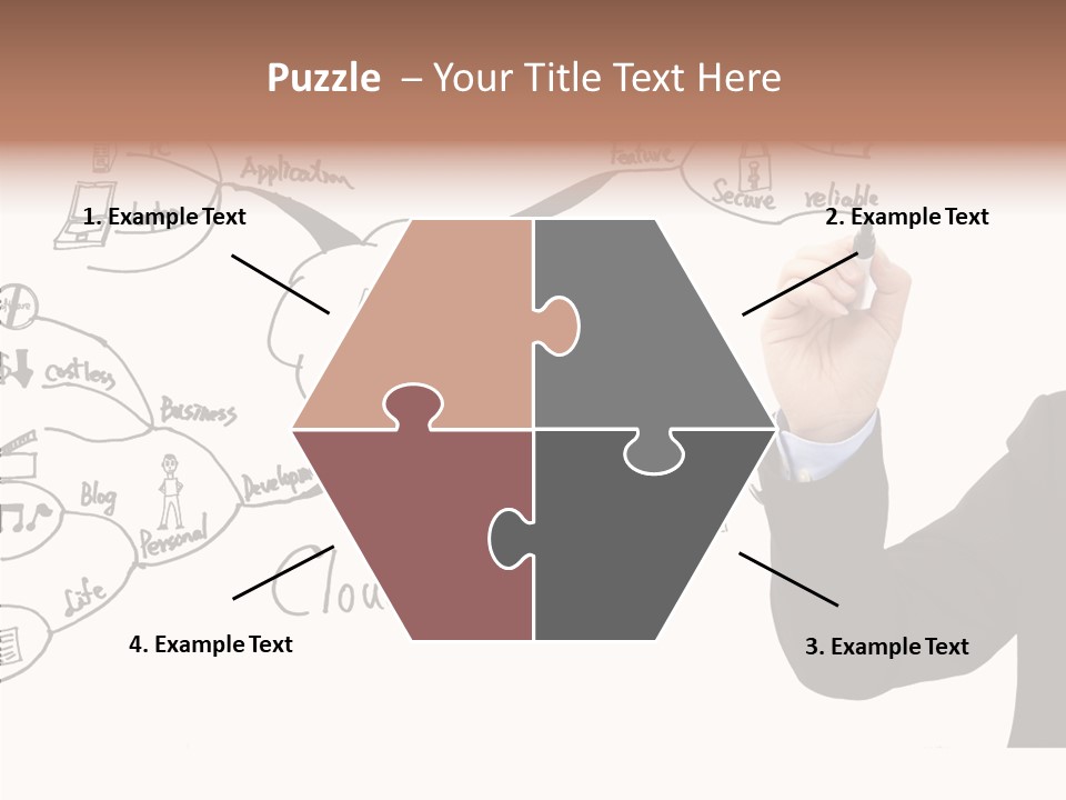 Planning Notebook Businessman PowerPoint Template