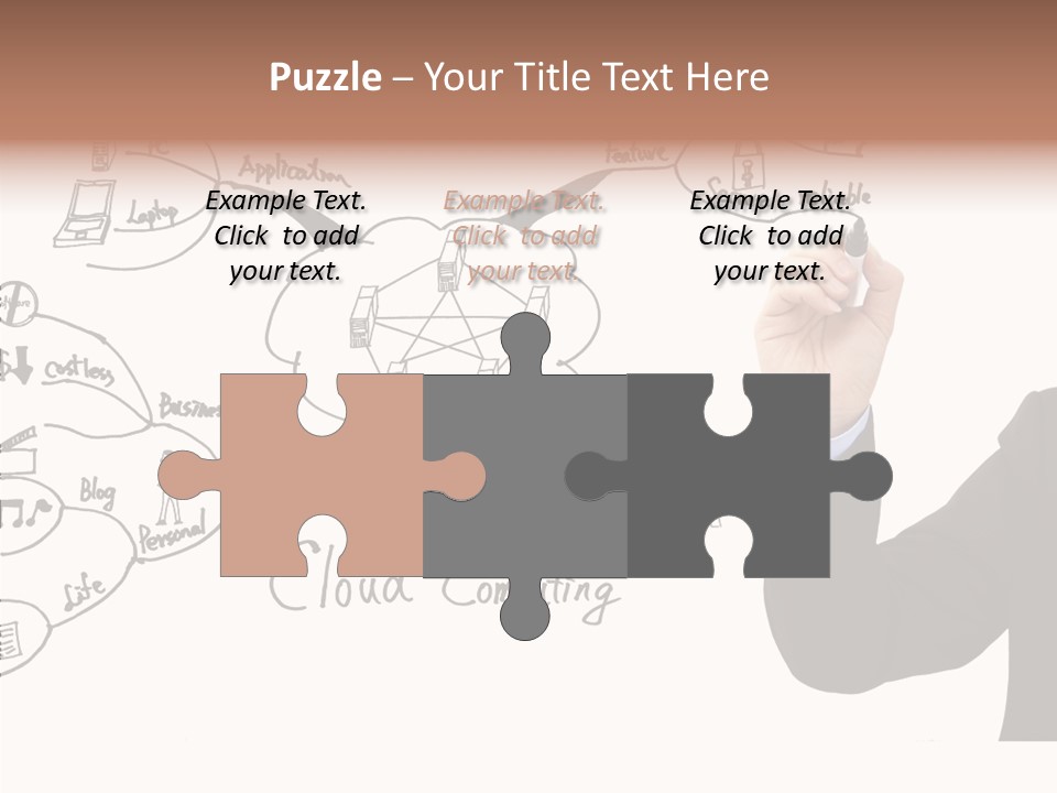 Planning Notebook Businessman PowerPoint Template