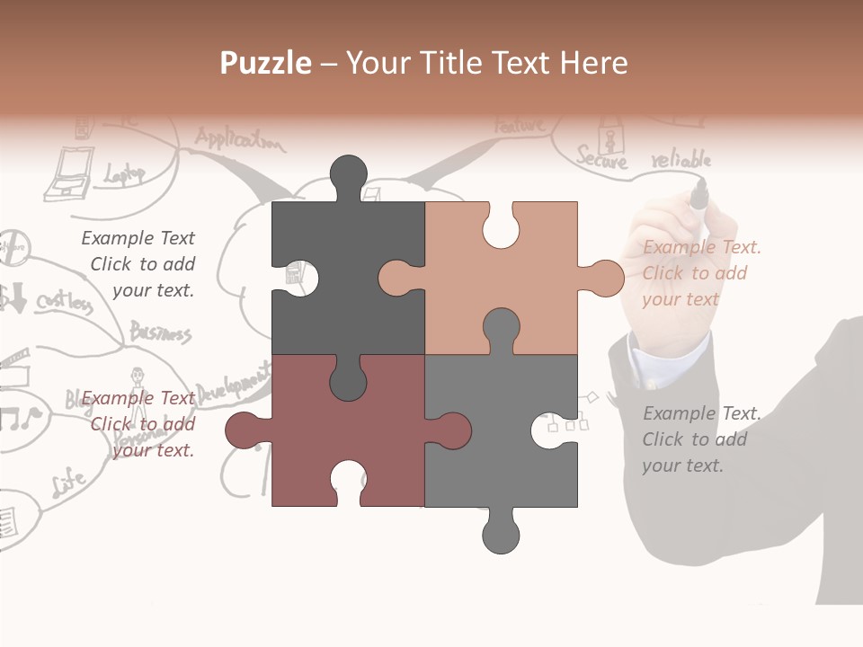 Planning Notebook Businessman PowerPoint Template