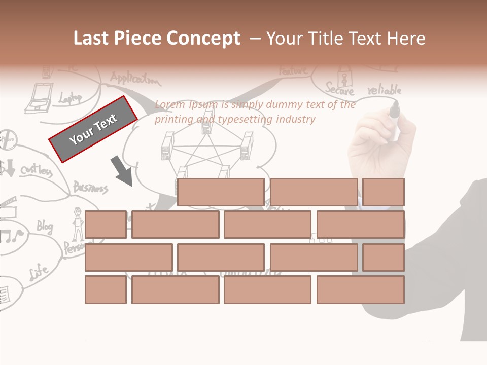 Planning Notebook Businessman PowerPoint Template