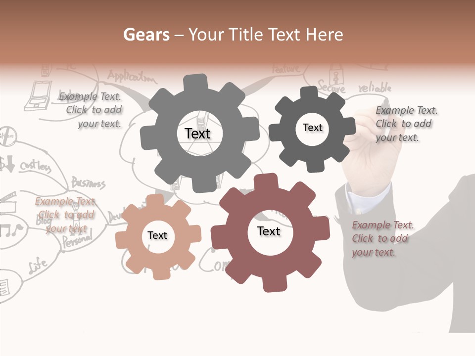 Planning Notebook Businessman PowerPoint Template