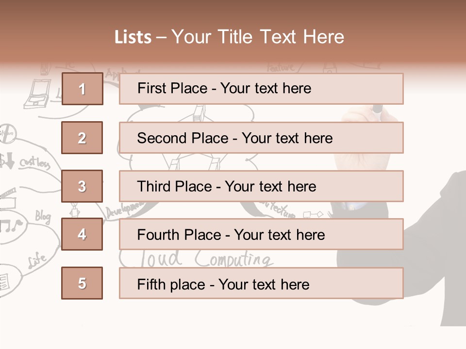 Planning Notebook Businessman PowerPoint Template