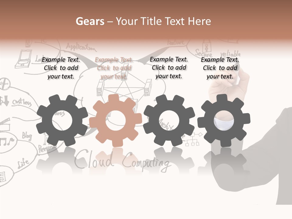 Planning Notebook Businessman PowerPoint Template