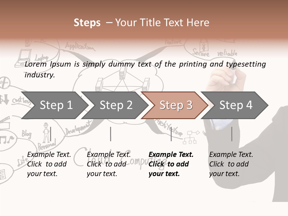 Planning Notebook Businessman PowerPoint Template