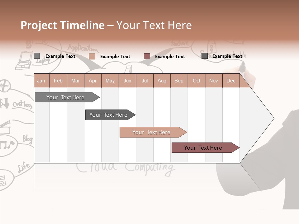 Planning Notebook Businessman PowerPoint Template