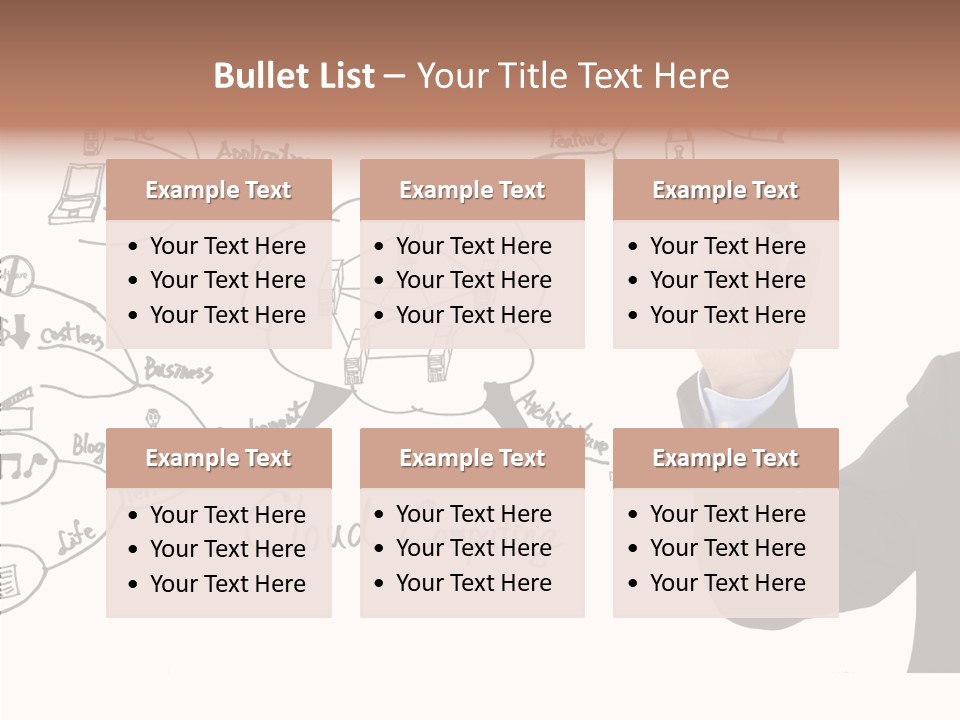 Planning Notebook Businessman PowerPoint Template