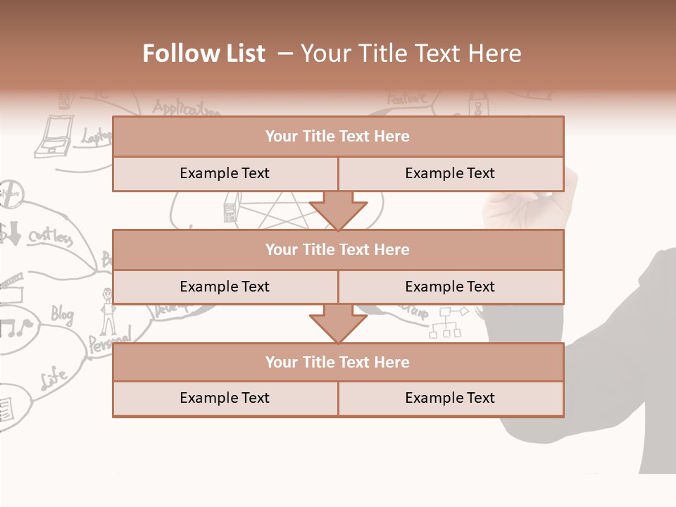 Planning Notebook Businessman PowerPoint Template
