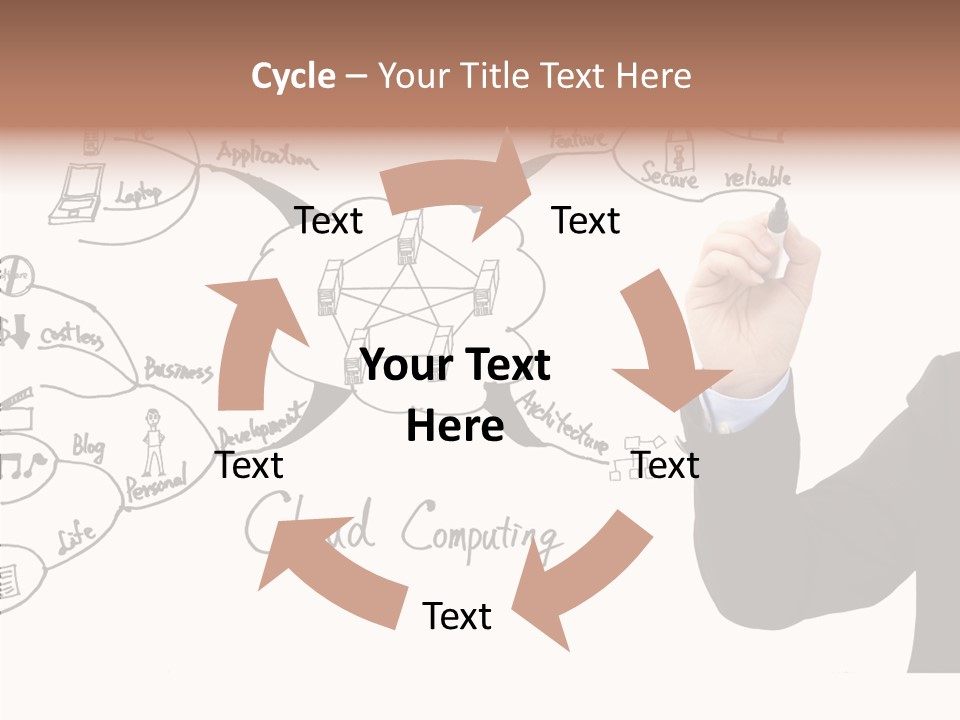 Planning Notebook Businessman PowerPoint Template