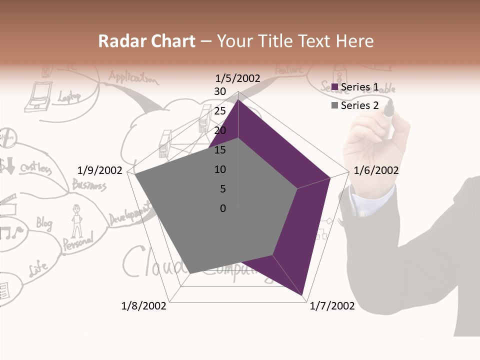 Planning Notebook Businessman PowerPoint Template