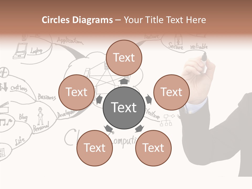 Planning Notebook Businessman PowerPoint Template