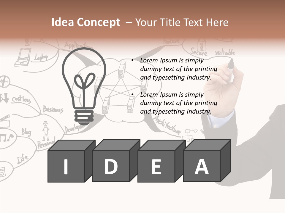 Planning Notebook Businessman PowerPoint Template