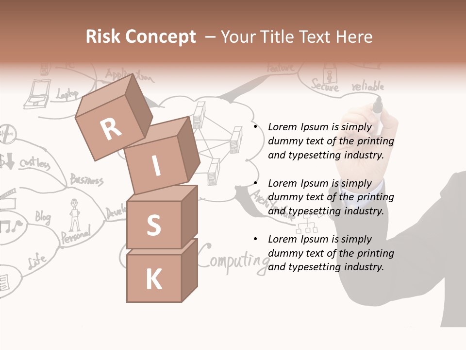 Planning Notebook Businessman PowerPoint Template