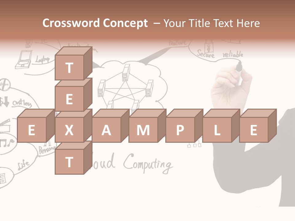 Planning Notebook Businessman PowerPoint Template