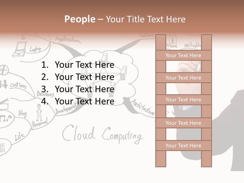 Planning Notebook Businessman PowerPoint Template