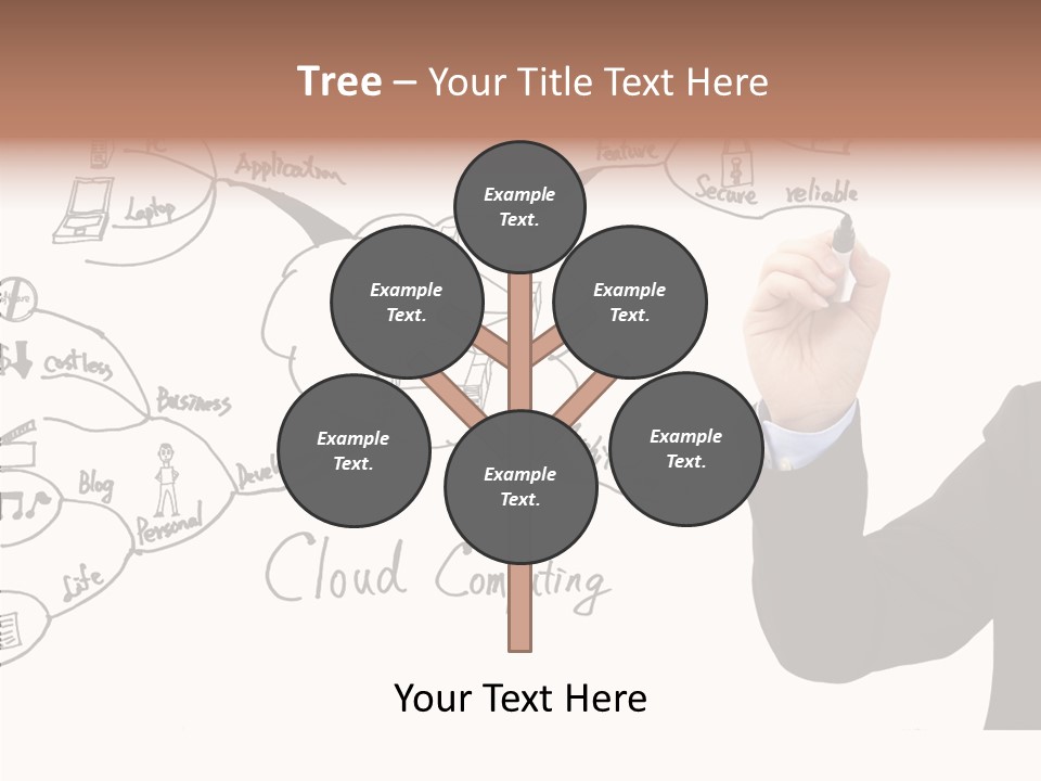 Planning Notebook Businessman PowerPoint Template