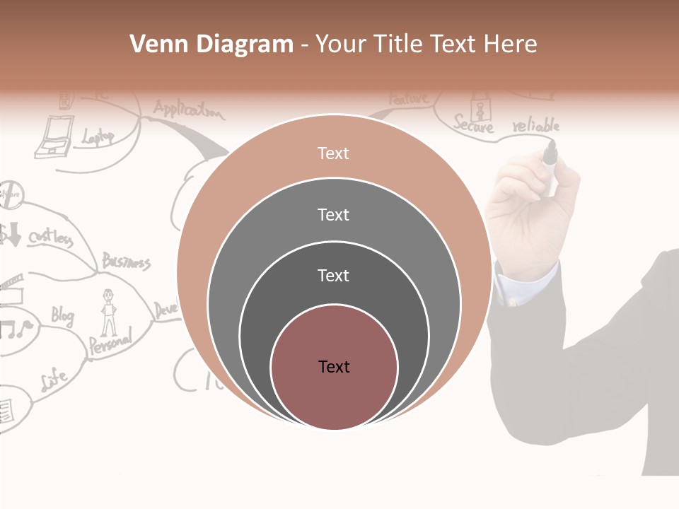Planning Notebook Businessman PowerPoint Template