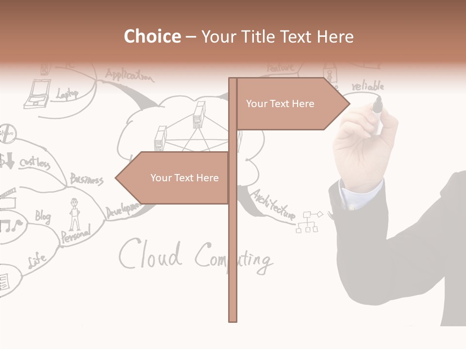 Planning Notebook Businessman PowerPoint Template