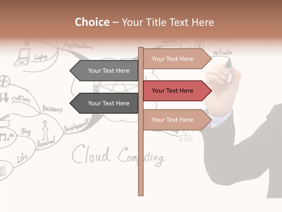 Planning Notebook Businessman PowerPoint Template
