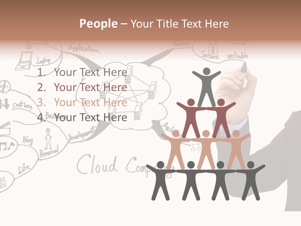 Planning Notebook Businessman PowerPoint Template