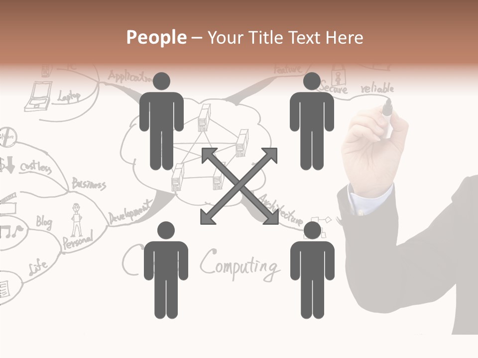 Planning Notebook Businessman PowerPoint Template