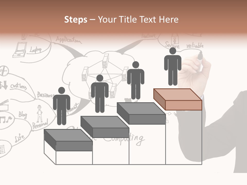Planning Notebook Businessman PowerPoint Template