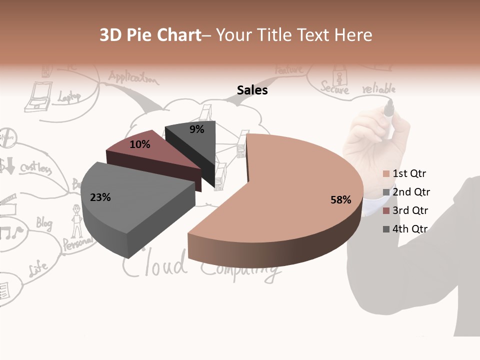 Planning Notebook Businessman PowerPoint Template