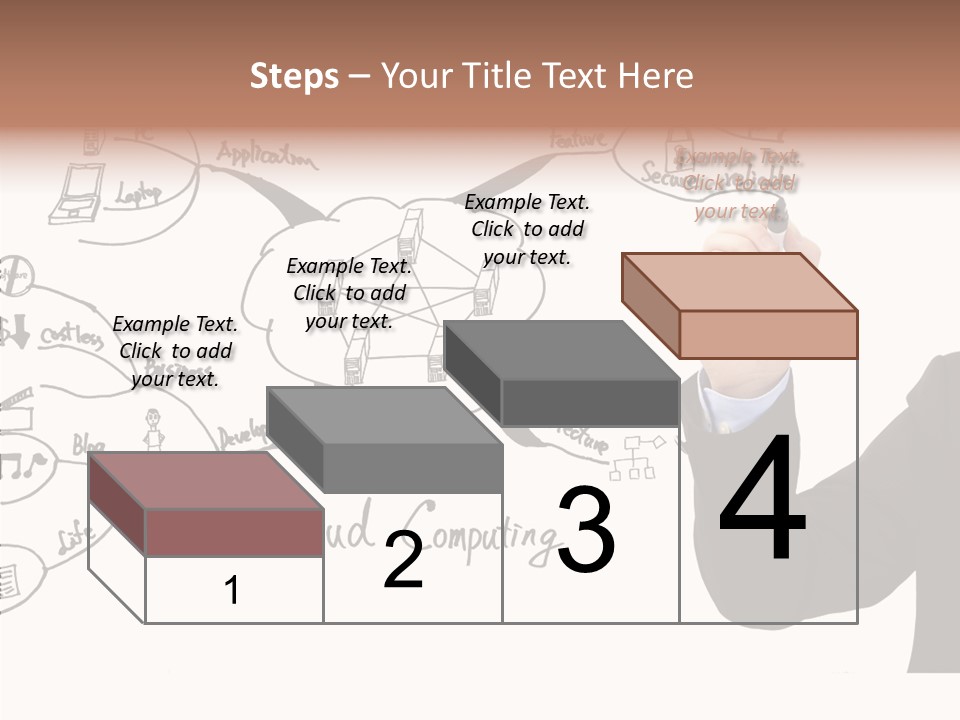 Planning Notebook Businessman PowerPoint Template
