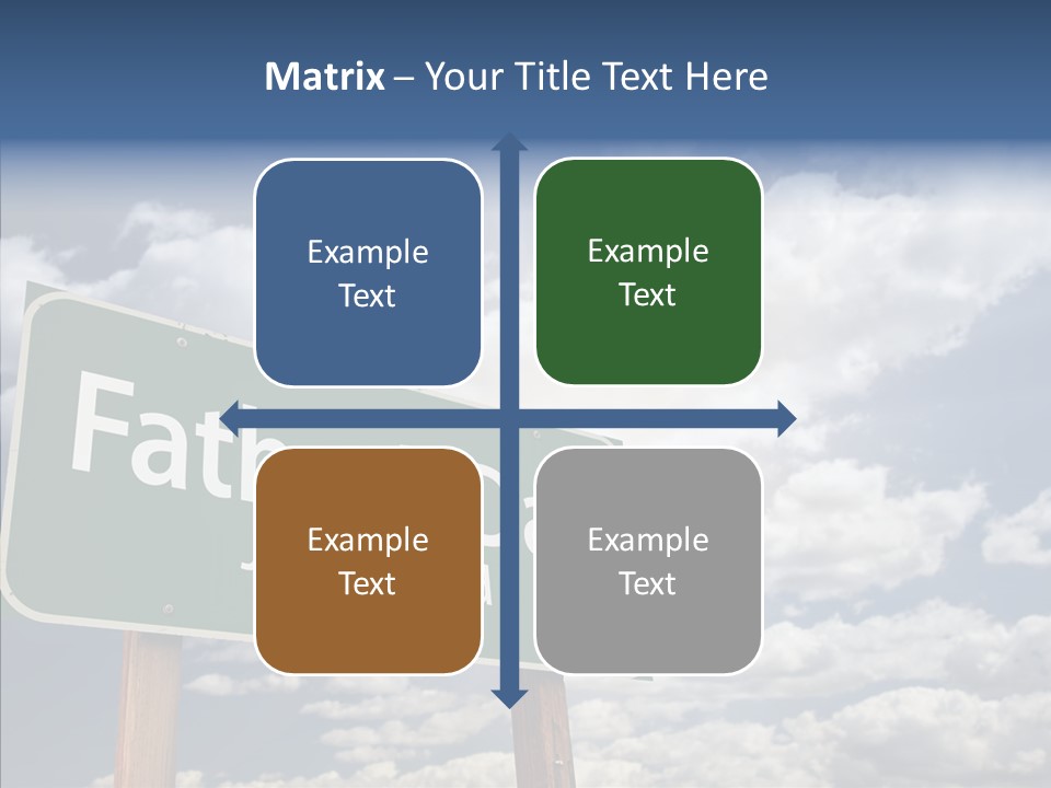 Cross Post Way PowerPoint Template