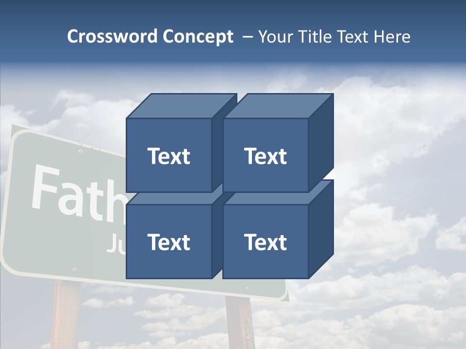 Cross Post Way PowerPoint Template