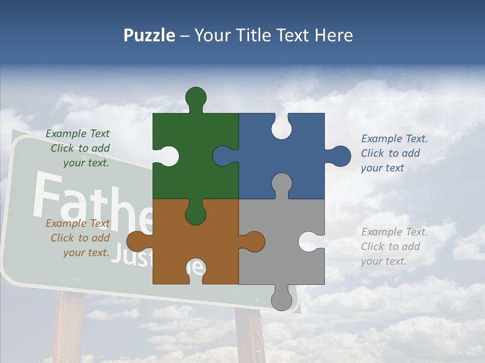 Cross Post Way PowerPoint Template