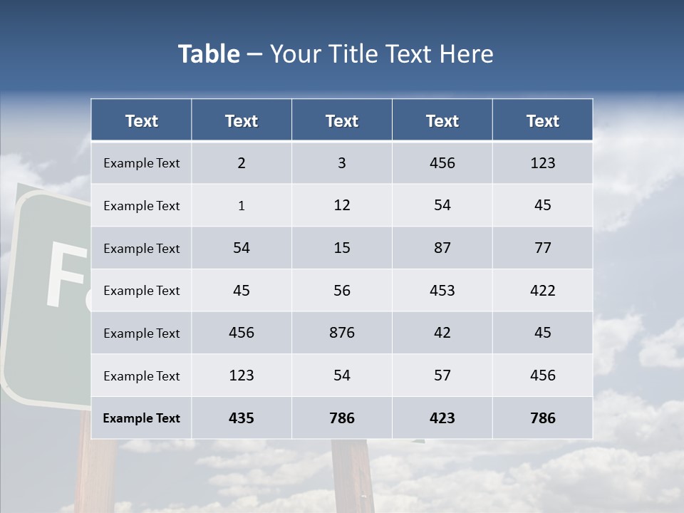 Cross Post Way PowerPoint Template
