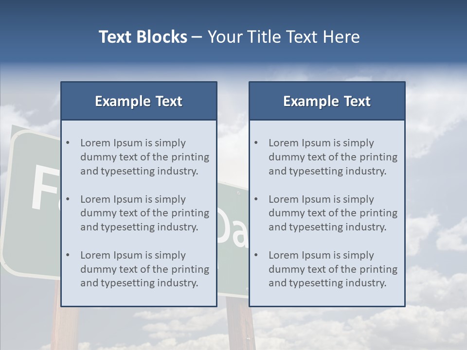 Cross Post Way PowerPoint Template