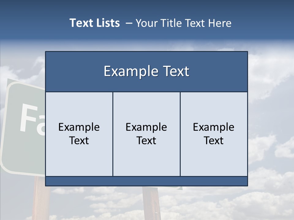 Cross Post Way PowerPoint Template