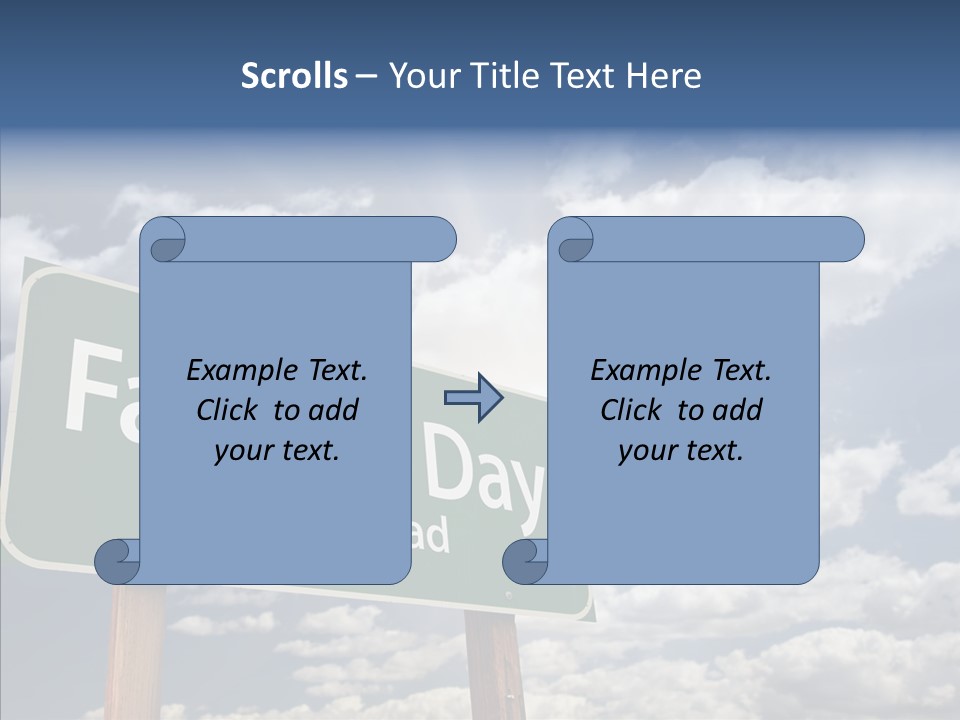 Cross Post Way PowerPoint Template