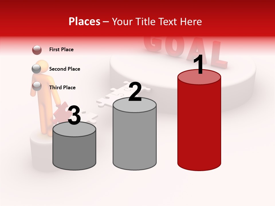 Stick Figure Jigsaw Bridge PowerPoint Template