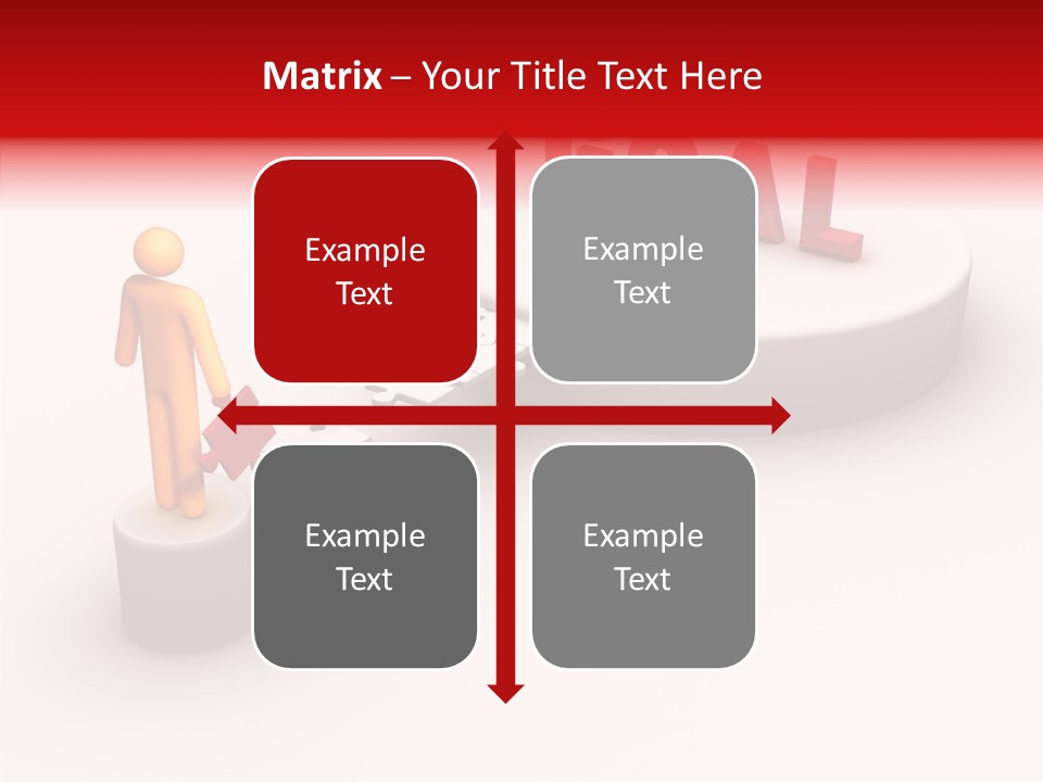 Stick Figure Jigsaw Bridge PowerPoint Template