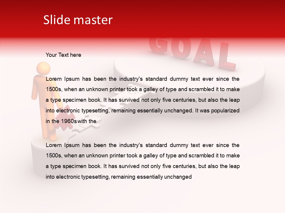 Stick Figure Jigsaw Bridge PowerPoint Template