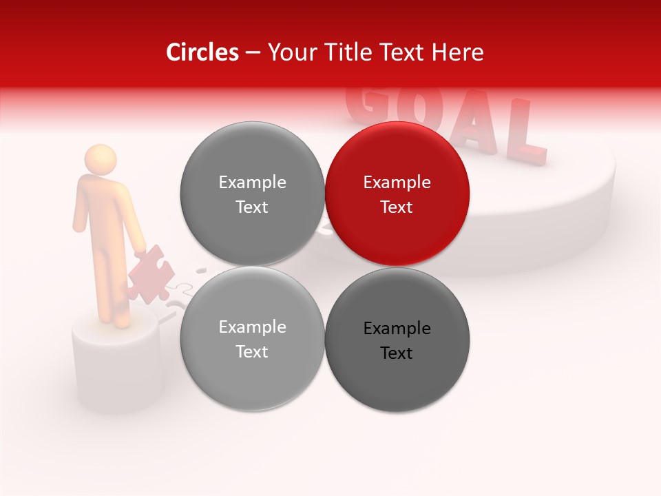 Stick Figure Jigsaw Bridge PowerPoint Template