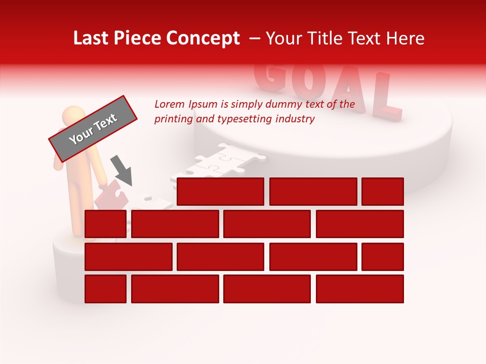 Stick Figure Jigsaw Bridge PowerPoint Template