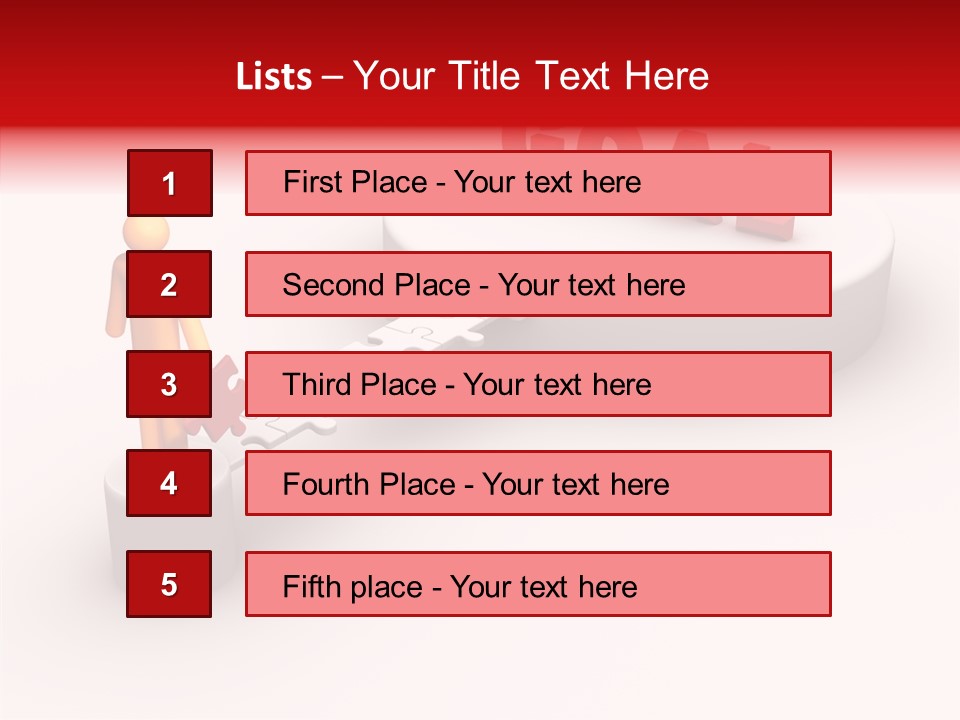 Stick Figure Jigsaw Bridge PowerPoint Template