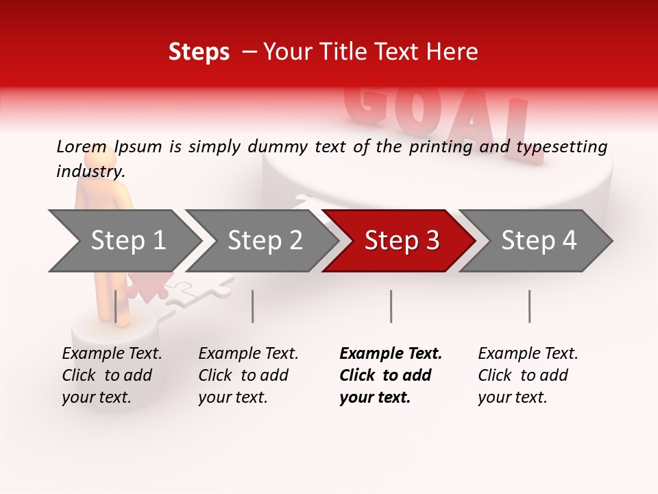 Stick Figure Jigsaw Bridge PowerPoint Template