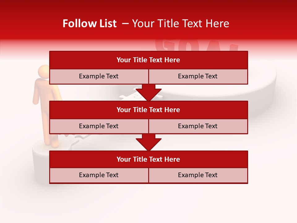 Stick Figure Jigsaw Bridge PowerPoint Template