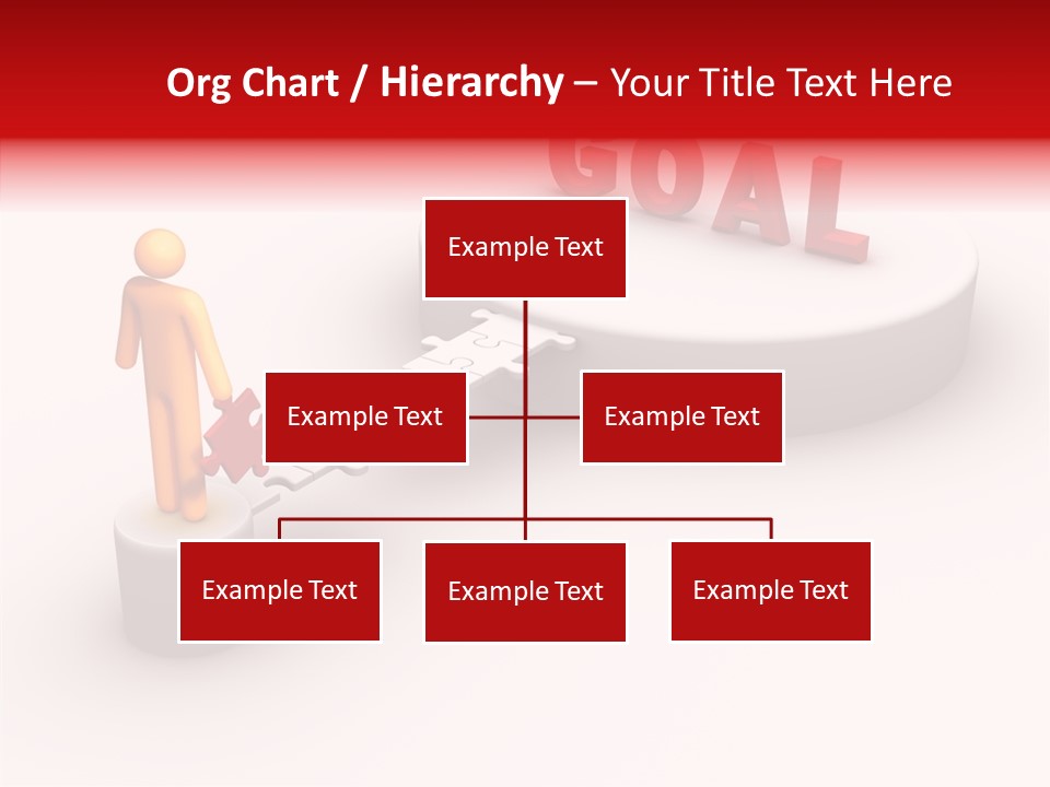 Stick Figure Jigsaw Bridge PowerPoint Template