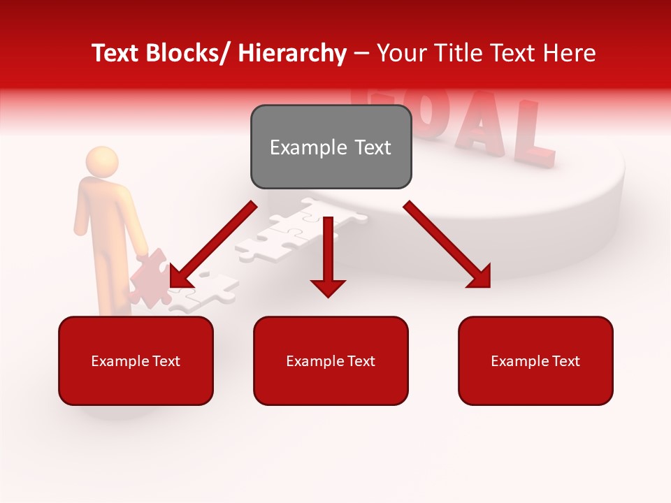 Stick Figure Jigsaw Bridge PowerPoint Template